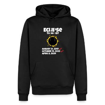 Eclipse to do List Path of Totality Total Solar - Men’s Premium Organic Hoodie - black - Front - Nico (187cm)