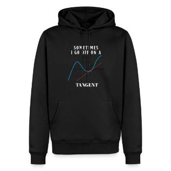 Sometimes I Go Off On A Tangent Math Humor - Men’s Premium Organic Hoodie - black - Front - Nico (187cm)