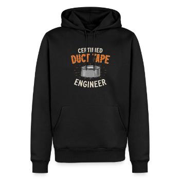 Duct Tape Panzertape Handwerker Klebeband - Männer Premium Bio Hoodie - Schwarz - Vorne - Nico (187cm)