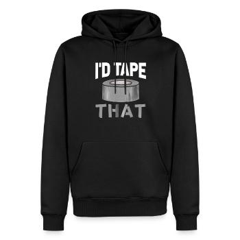 Duct Tape Panzertape Handwerker Klebeband - Männer Premium Bio Hoodie - Schwarz - Vorne - Nico (187cm)