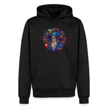 Mushroom | Fantasy Pilze Wald Natur Goa Festival - Männer Premium Bio Hoodie - Schwarz - Vorne - Nico (187cm)