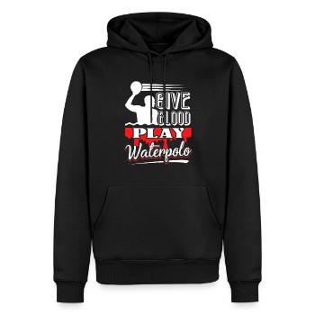Water Polo Give Blood Play Water Polo - Men’s Premium Organic Hoodie - black - Front - Nico (187cm)