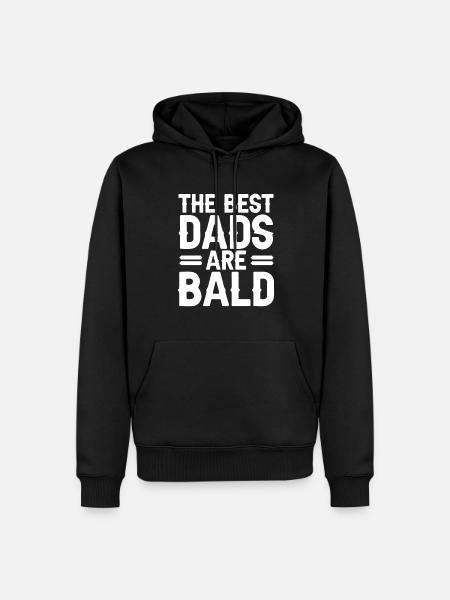 Glatze Kahlköpfigkeit Bart Glatzkopf - Männer Premium Bio Hoodie - Schwarz