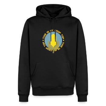 Funny Farming Quotes This Is My Crop Top Farmer - Männer Premium Bio Hoodie - Schwarz - Vorne - Nico (187cm)