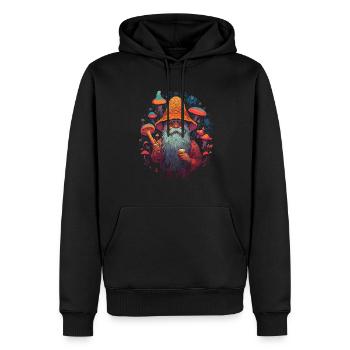 Mushroom Weihnachtsmann| Fantasy Pilze Natur Goa - Männer Premium Bio Hoodie - Schwarz - Vorne - Nico (187cm)