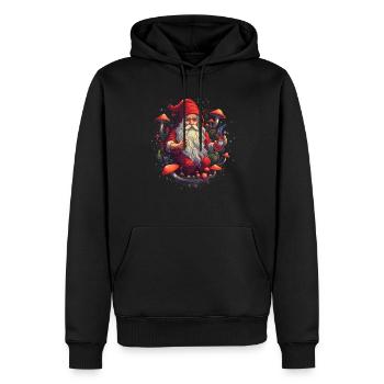 Mushroom Weihnachtsmann| Fantasy Pilze Natur Goa - Männer Premium Bio Hoodie - Schwarz - Vorne - Nico (187cm)