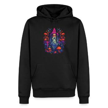Mushroom | Fantasy Pilze Wald Natur Goa Festival - Männer Premium Bio Hoodie - Schwarz - Vorne - Nico (187cm)