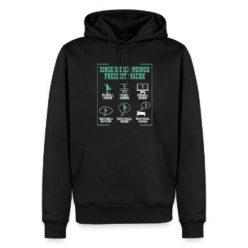 Fußball Fussballspielen Fußballer Geschenkidee - Männer Premium Bio Hoodie - Schwarz - Vorne - Nico (187cm)