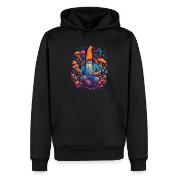 Mushroom Weihnachtsmann| Fantasy Pilze Natur Goa - Männer Premium Bio Hoodie - Schwarz - Vorne - Nico (187cm)