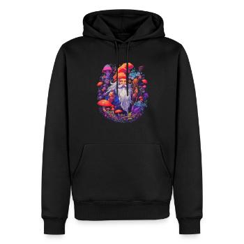 Mushroom Weihnachtsmann| Fantasy Pilze Natur Goa - Männer Premium Bio Hoodie - Schwarz - Vorne - Nico (187cm)