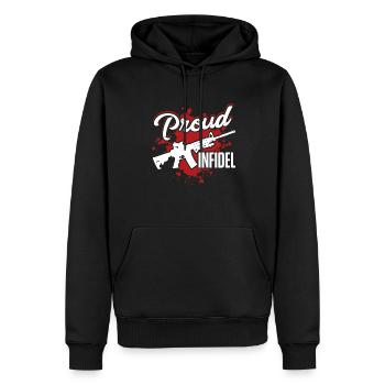 AR 15 AR 15 Proud Infidel - Men’s Premium Organic Hoodie - black - Front - Nico (187cm)