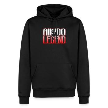 Aikido Aikido Legend - Men’s Premium Organic Hoodie - black - Front - Nico (187cm)