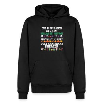 Due To Inflation This Is My Halloween - Männer Premium Bio Hoodie - Schwarz - Vorne - Nico (187cm)