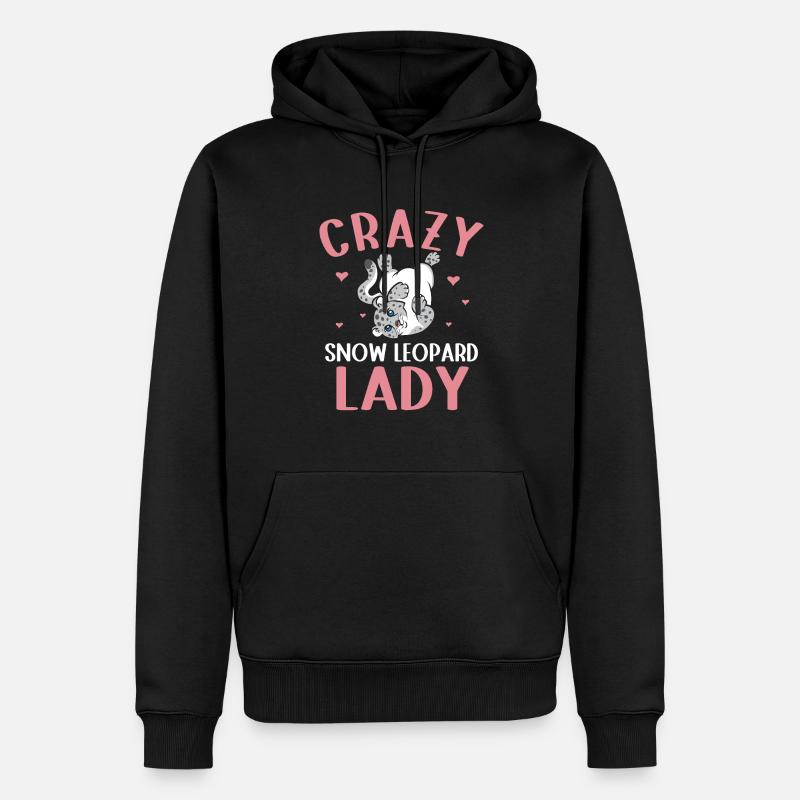 Schneeleopard - Männer Premium Bio Hoodie - Schwarz
