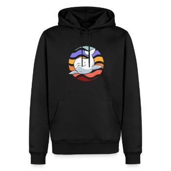 Weißwal Beluga Wal - Männer Premium Bio Hoodie - Schwarz - Vorne - Nico (187cm)