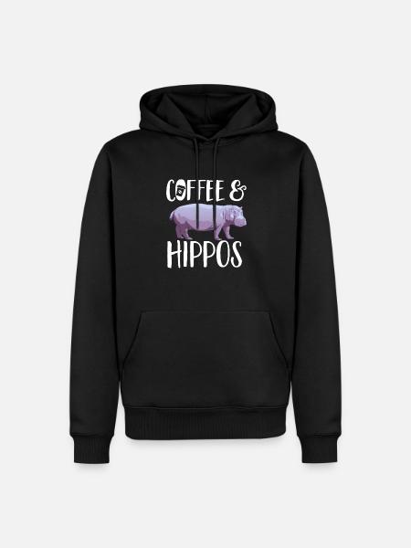 Hippopotame Hippopotame - Sweat à capuche Premium bio Homme - noir