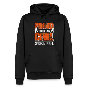 Civil Engineer Proud To Be An Civil Engineer - Men’s Premium Organic Hoodie - black - Front - Nico (187cm)