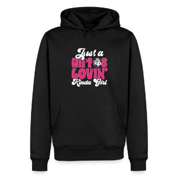 Hippopotame Hippopotame - Sweat à capuche Premium bio Homme - noir - Devant - Nico (187cm)