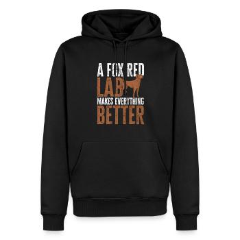 Foxred Labrador Fox Red Labrador Retriever - Men’s Premium Organic Hoodie - black - Front - Nico (187cm)