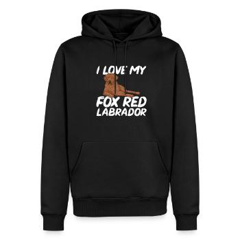 Foxred Labrador Fox Red Labrador Retriever - Men’s Premium Organic Hoodie - black - Front - Nico (187cm)