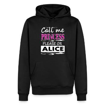 Ich bin Alice ich heiße Alice Prinzessin Geschenk - Männer Premium Bio Hoodie - Schwarz - Vorne - Nico (187cm)