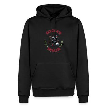 Football Ninja Sports athlétiques Arts martiaux - Sweat à capuche Premium bio Homme - noir - Devant - Nico (187cm)