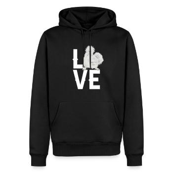 Seidenhuhn Poulet soyeux - Sweat à capuche Premium bio Homme - noir - Devant - Nico (187cm)