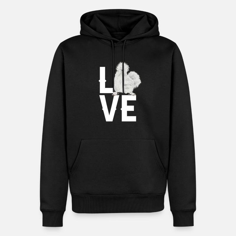 Seidenhuhn Poulet soyeux - Sweat à capuche Premium bio Homme - noir