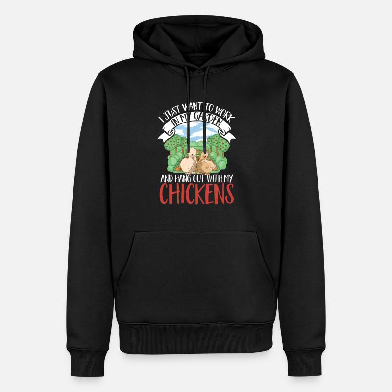 Seidenhuhn Poulet soyeux - Sweat à capuche Premium bio Homme - noir