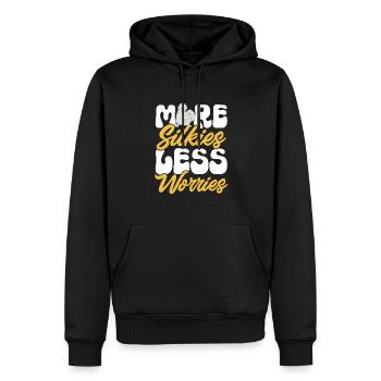 Seidenhuhn Poulet soyeux - Sweat à capuche Premium bio Homme - noir - Devant - Nico (187cm)