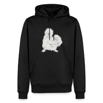 Seidenhuhn Poulet soyeux - Sweat à capuche Premium bio Homme - noir - Devant - Nico (187cm)