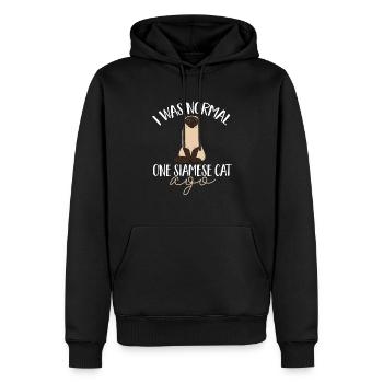 Siamkatze - Männer Premium Bio Hoodie - Schwarz - Vorne - Nico (187cm)