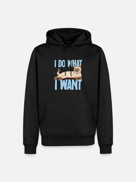 Siamkatze - Männer Premium Bio Hoodie - Schwarz