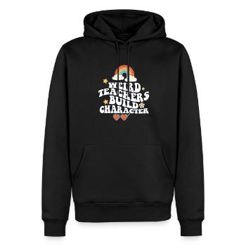 Des enseignants bizarres construisent un personnage à l’école groovy - Sweat à capuche Premium bio Homme - noir - Devant - Nico (187cm)
