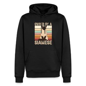 Siamkatze - Männer Premium Bio Hoodie - Schwarz - Vorne - Nico (187cm)