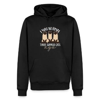 Siamkatze - Männer Premium Bio Hoodie - Schwarz - Vorne - Nico (187cm)
