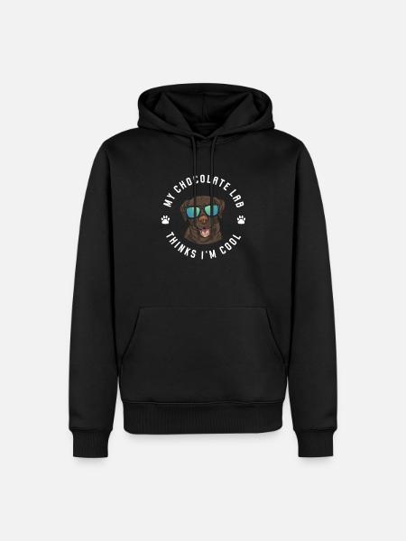 Chocolate Labrador Retriever Dog - Men’s Premium Organic Hoodie - black