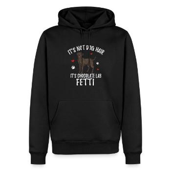 Chocolate Labrador Retriever Hund - Männer Premium Bio Hoodie - Schwarz - Vorne - Nico (187cm)