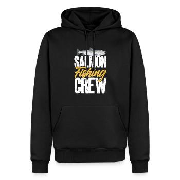 Pêche au saumon Pêcheur de saumon - Sweat à capuche Premium bio Homme - noir - Devant - Nico (187cm)
