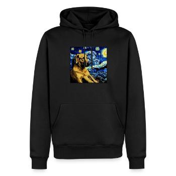 German Shepherd Funny Dog Popular Artwork Pet Love - Men’s Premium Organic Hoodie - black - Front - Nico (187cm)