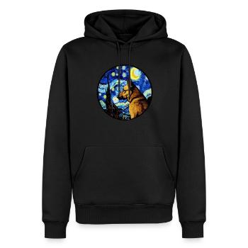 German Shepherd Funny Dog Popular Artwork Pet Love - Men’s Premium Organic Hoodie - black - Front - Nico (187cm)