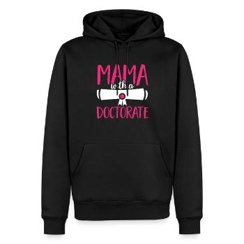PhD Graduate Doktorgrad Ph.D. Promotion - Männer Premium Bio Hoodie - Schwarz - Vorne - Nico (187cm)