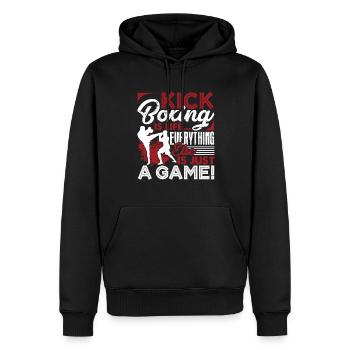 Kickboxing Kickboxing Is Life - Men’s Premium Organic Hoodie - black - Front - Nico (187cm)
