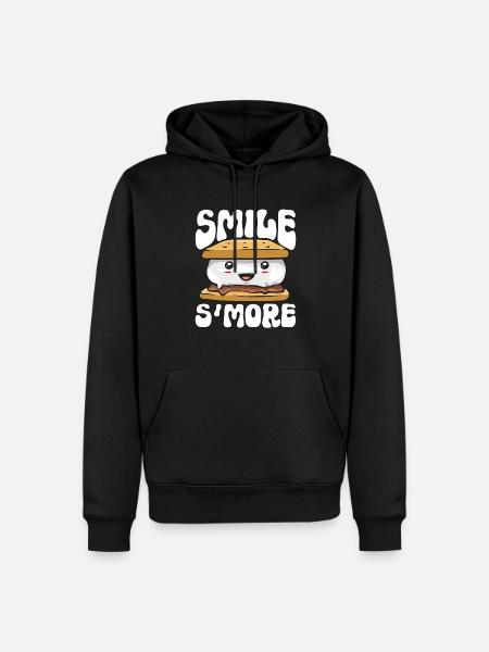 S'more Campfire Marshmallow Camping - Men’s Premium Organic Hoodie - black