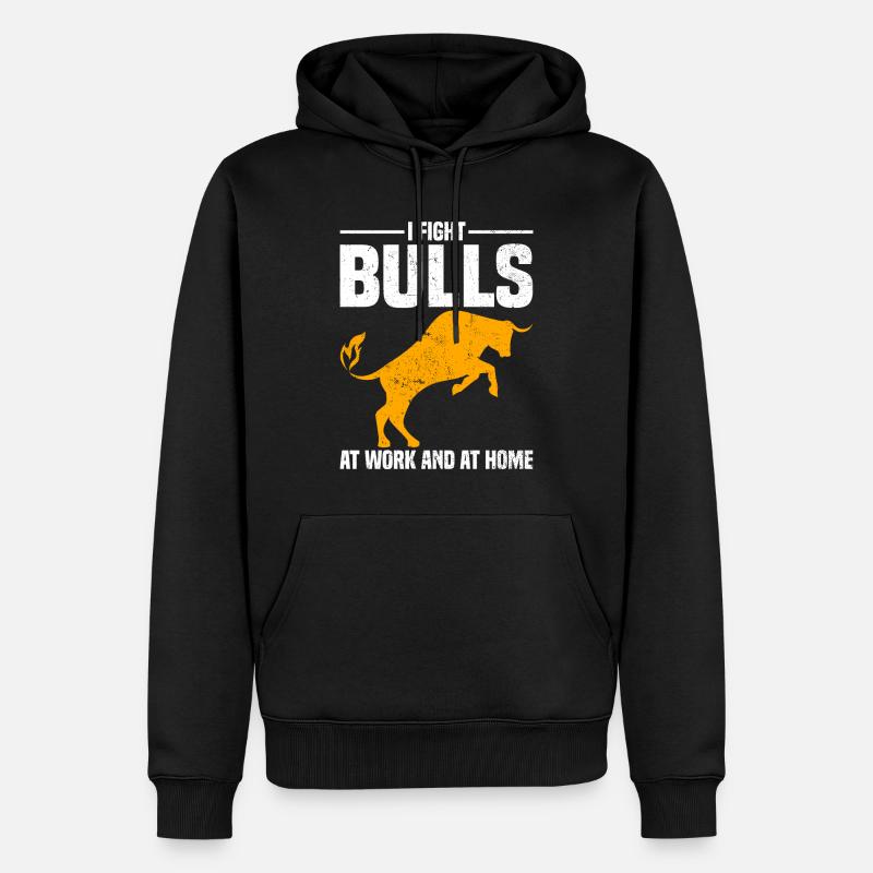 Cowboy - Männer Premium Bio Hoodie - Schwarz