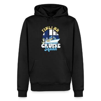 Voyage de vacances en famille avec l’escouade de croisière en Finlande - Sweat à capuche Premium bio Homme - noir - Devant - Nico (187cm)