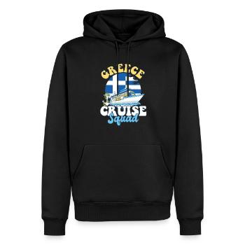 Voyage de vacances en famille à l’escouade de croisière en Grèce - Sweat à capuche Premium bio Homme - noir - Devant - Nico (187cm)