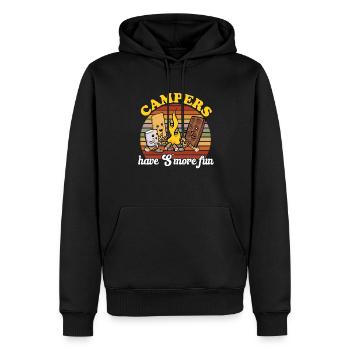 S'more Lagerfeuer Marshmallow Camping - Männer Premium Bio Hoodie - Schwarz - Vorne - Nico (187cm)