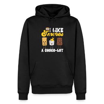S'more Campfire Marshmallow Camping - Sweat à capuche Premium bio Homme - noir - Devant - Nico (187cm)
