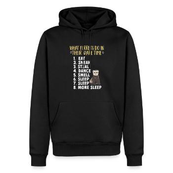 Frettchen Besitzer Frettchen - Männer Premium Bio Hoodie - Schwarz - Vorne - Nico (187cm)